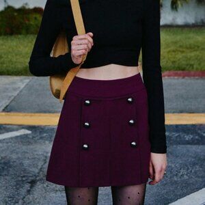 UO Cope Pleated Button Panel Skirt 2